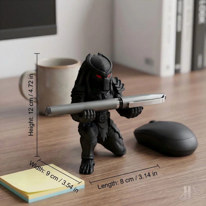 Sci-Fi Alien Desk Ornament - Pen Holder Figurine for Home & Office Decor