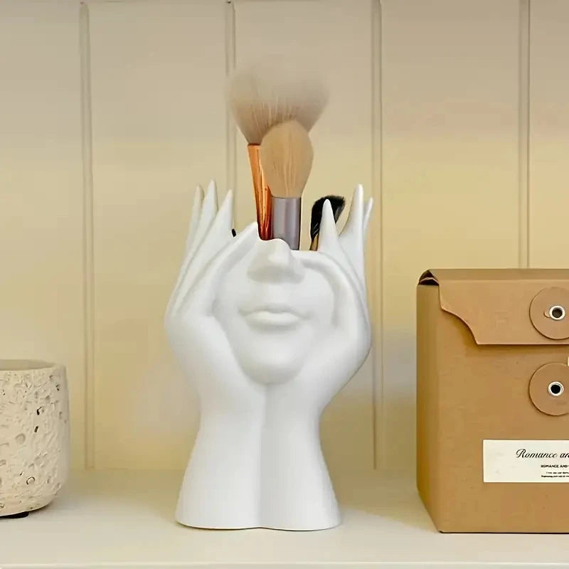 Multifunctional Desktop Storage Pen and Makeup Brush Holder - Creative Office Organizer