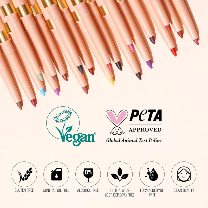 Waterproof Lip Liner Pencil with Matte Velvet Finish for Precise Lip Makeup
