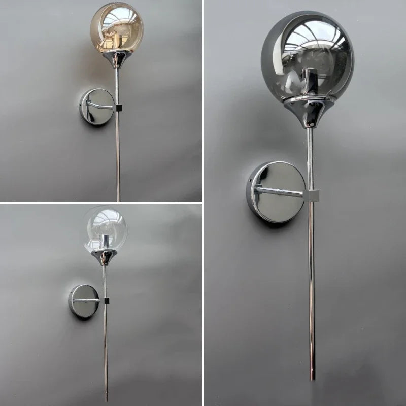 Modern Glass Wall Lamp Creative Golden Sconce Nordic Lighting Fixture for Home Bedroom Living Room Kitchen