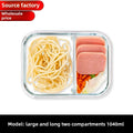 Glass Lunch Box Sealed Food Container with Lid Portable Bento Box for Picnic & Microwave