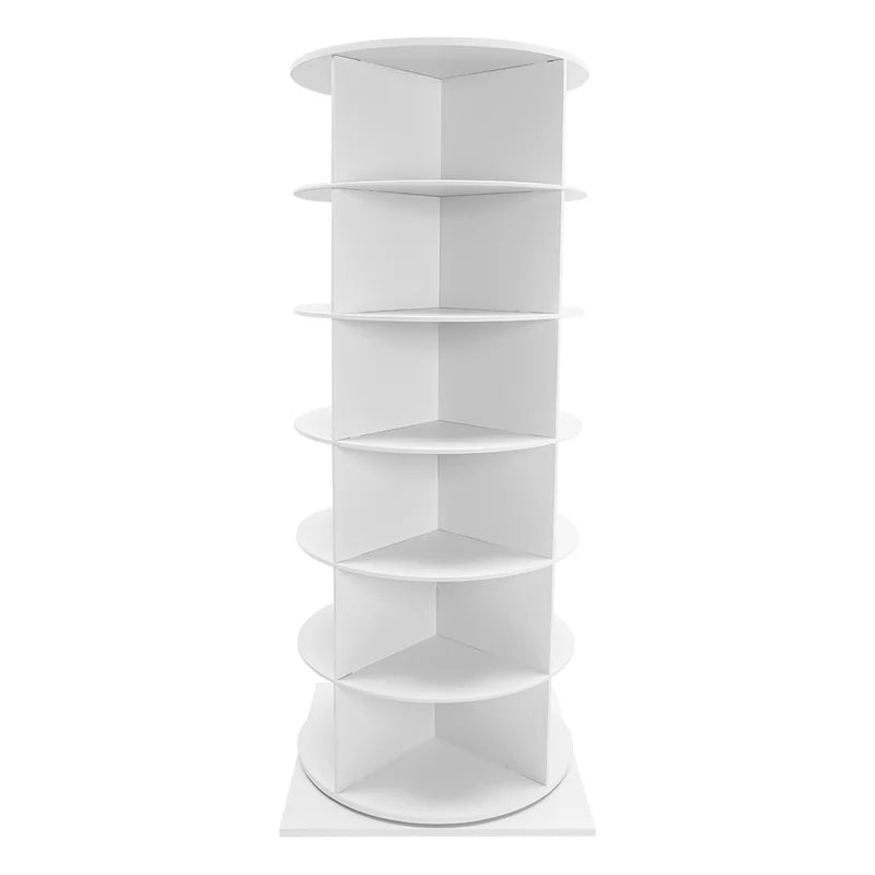 6-Tier Spinning Shoe Organizer - 360° Rotating Rack Holds 24 Pairs with Dust Cover