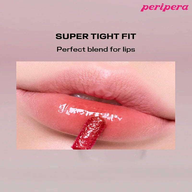 K-Beauty Lip Gloss Tint with Watery Shine & 16H Moisture - Non-Sticky & Mask Friendly