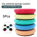 5 Pcs 3-Inch Car Polishing Pads Auto Buffing & Glazing Sponge Discs