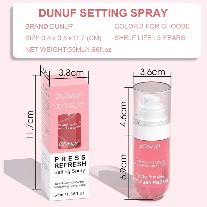 Moisturizing Makeup Setting Spray - Long-Lasting, Oil-Free Facial Fixer