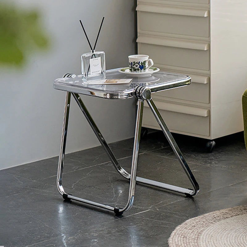 Foldable Acrylic Tray Table Small Space Compact Sturdy Multi-Purpose Desk for Home & Office