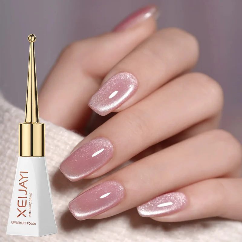 Pink Cat Eye Gel Nail Polish Set UV Semi-Permanent Varnish for Professionals
