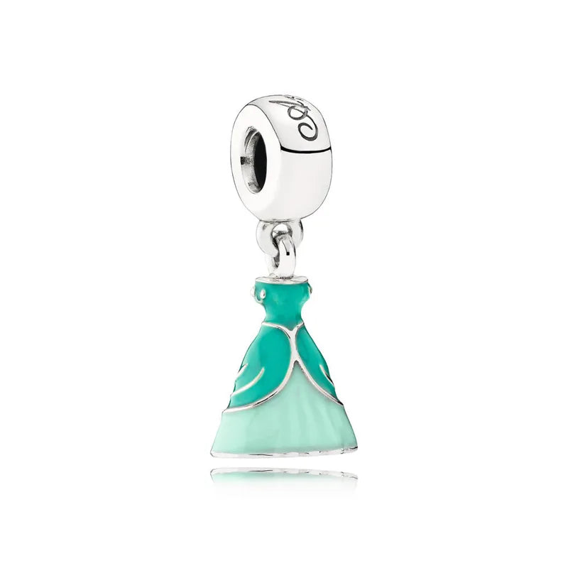 Sterling Silver Princess Pendant Beads for Jewelry Making - Multiple Colors