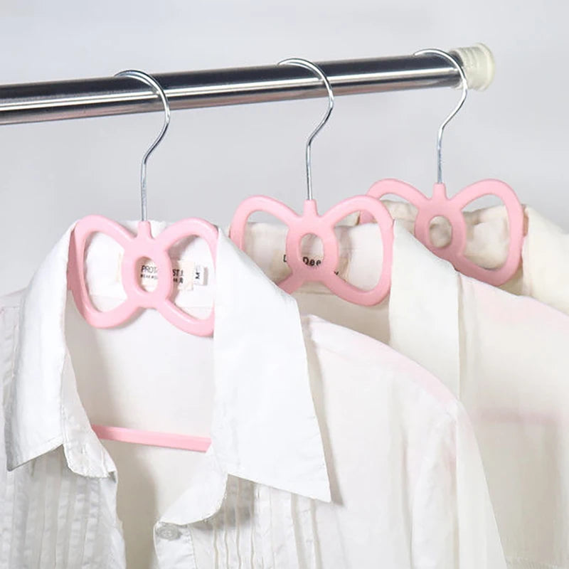 3-Pack Plastic Clothing Hangers - Space Saving Closet Organizers for Clothes