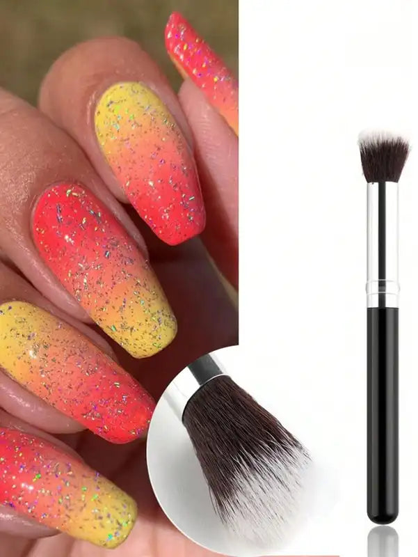 2Pcs Ombre Makeup Brush Set - Eye Shadow Foundation Blush Cosmetic Tools