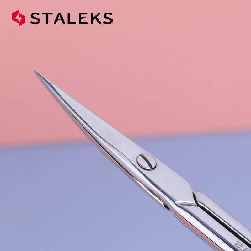 Stainless Steel Eyebrow and Nail Cuticle Scissors - Manicure and Makeup Tool