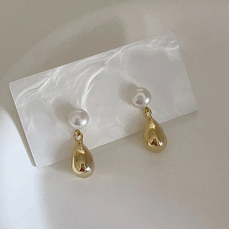 Elegant Teardrop Pearl Drop Earrings for Women - Versatile Jewelry Gift