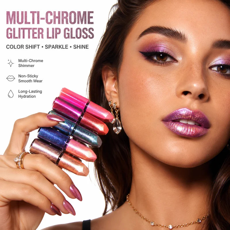 Liquid Lipstick with Glitter and Shimmer - Long Lasting, Non-Sticky Lip Makeup