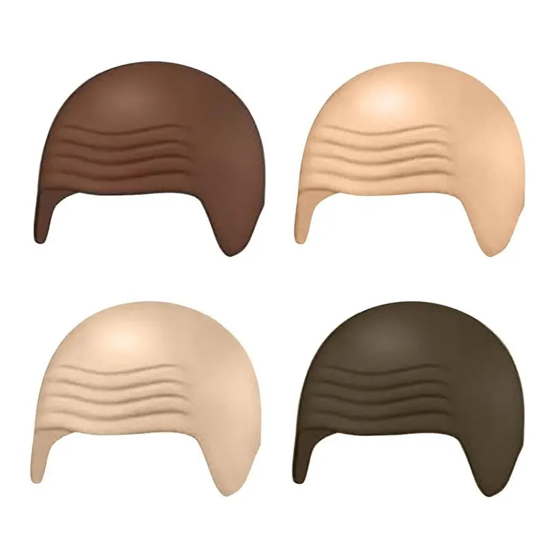 Cosplay Bald Cap - Latex Material for Stage & Costume Use, Black Blue Beige Brown