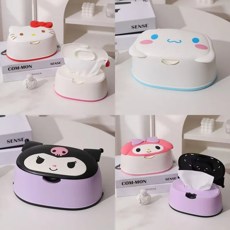 Anime Desktop Tissue Box - Large Capacity Spring Holder Organizer for Home
