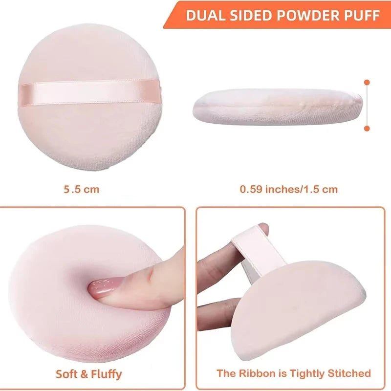 Set of 5 Makeup Sponges - Velvet Foundation & Powder Puff Blenders for Face