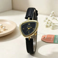 Irregular Triangle Women's Quartz Dress Watch with Leather Strap - Luxury Gift