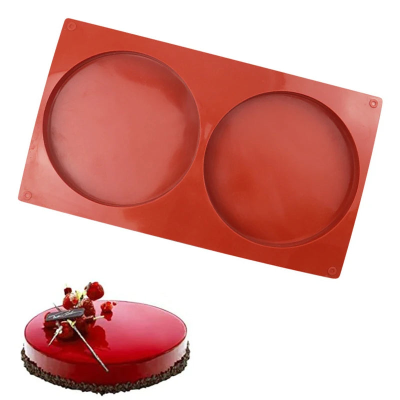 Large Round Silicone Mold for Baking and Resin Crafts - Multiple Colors