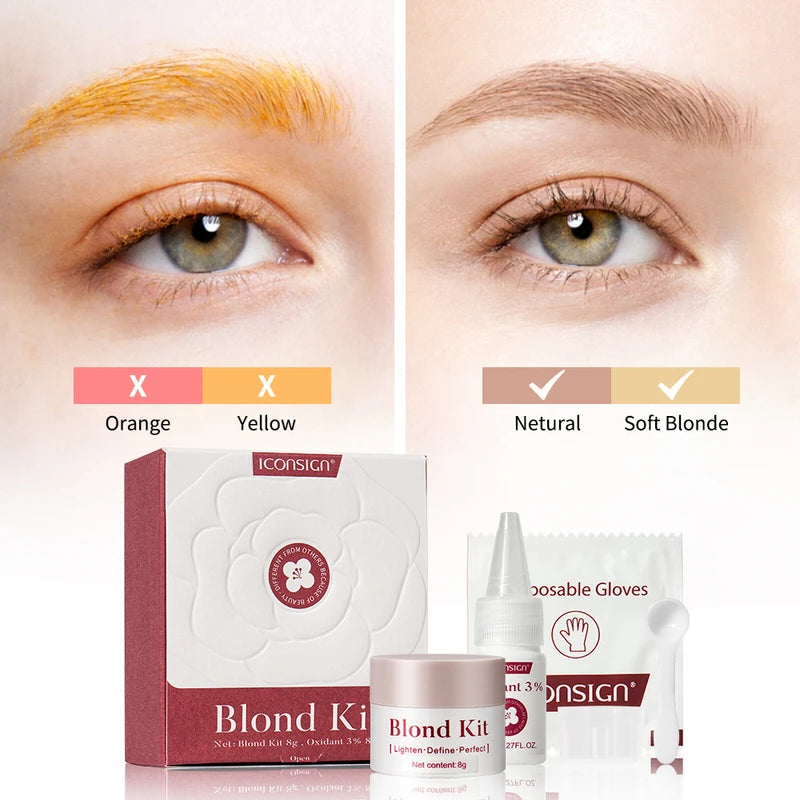 Eyebrow Bleaching Powder Kit with Camellia Essence for Natural Makeup