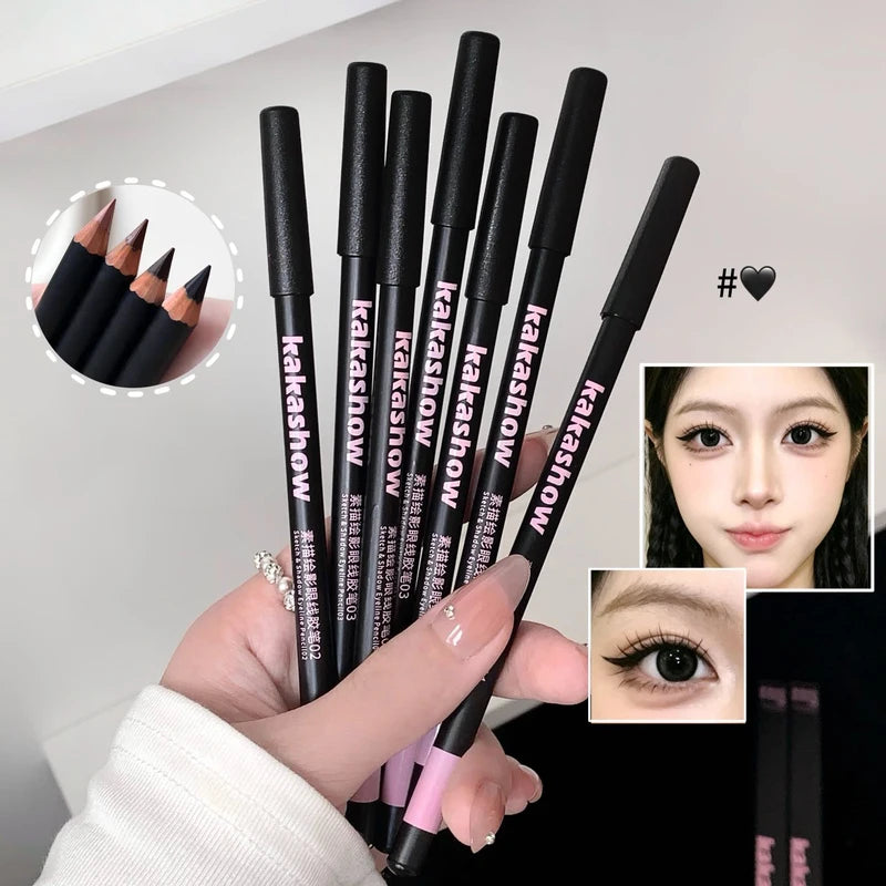 Long-Lasting Waterproof Matte Eyeliner Pencil - Smudge-Proof Eye Makeup