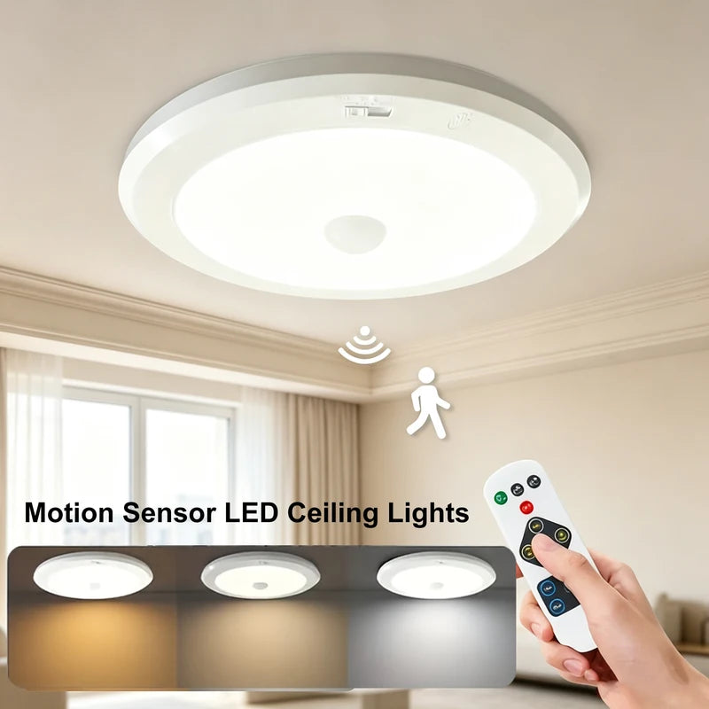 Magnetic PIR Motion Sensor LED Ceiling Light 2.5W Indoor Lighting for Living Room Bedroom Hallway Office Balcony