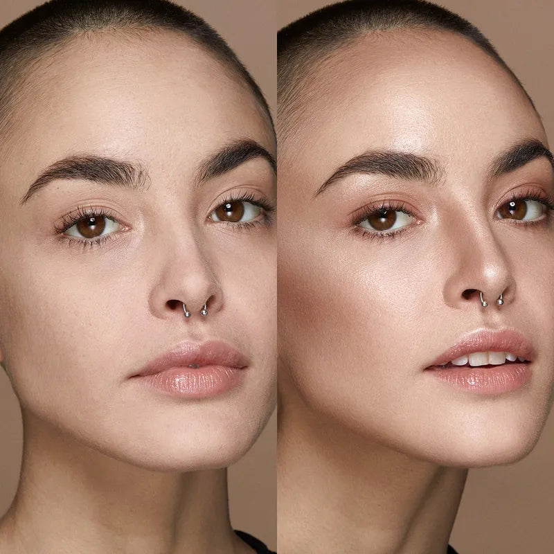 Contour & Highlighter Face Palette for Nose & Jawline Sculpting with Mirror