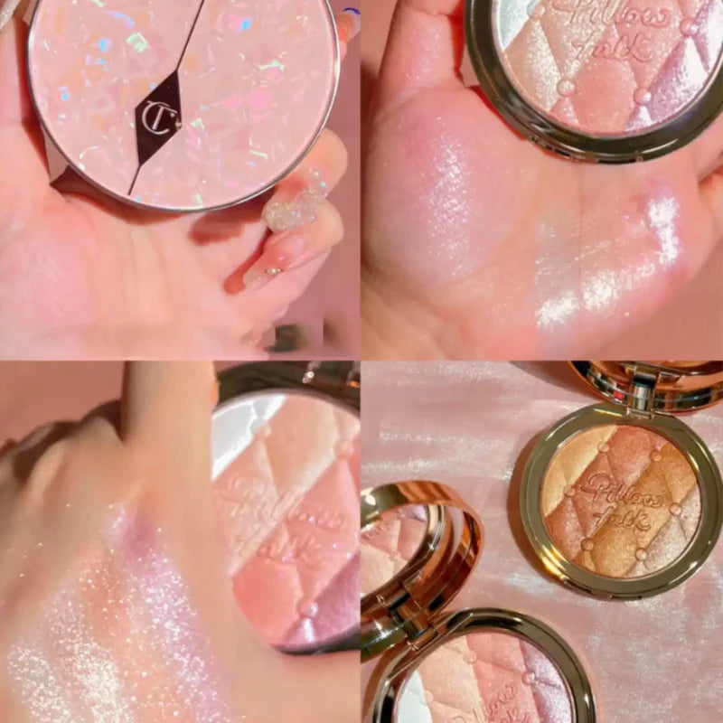 Multi-Purpose Eye Shadow Palette with Highlight and Contour Shades - Shell Gem Design
