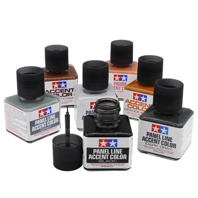 Model Paint Set - Enamel Panel Line Accent Color for Military & Car Models
