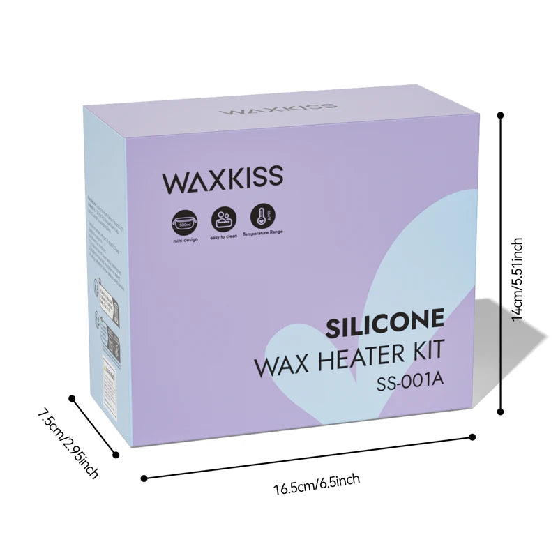 Foldable 450ml Silicone Wax Heater Set for Hard Wax Beads - Full Body Depilation