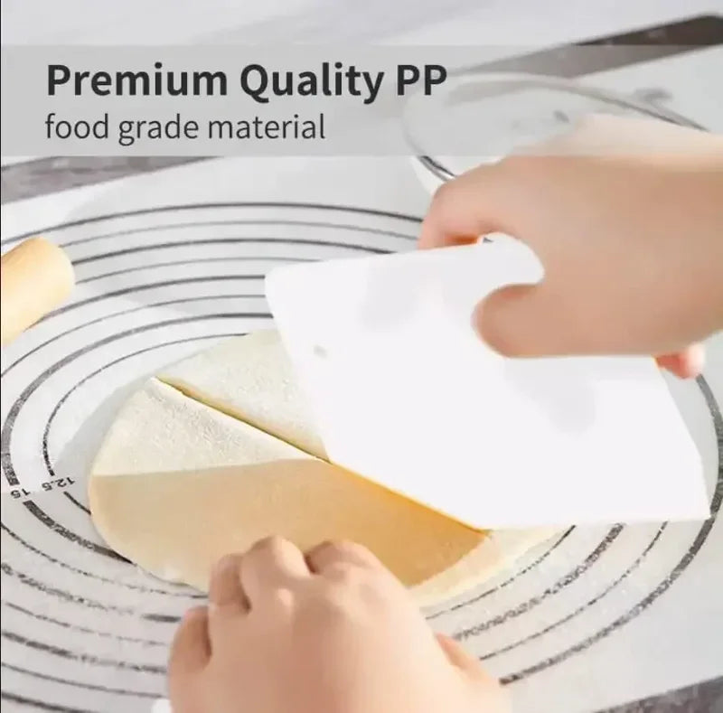 Multipurpose Dough Cutter and Bowl Scraper for Baking and Pastry