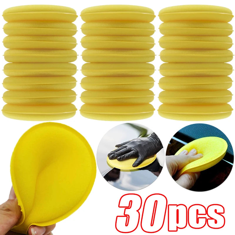 Car Waxing Polish Foam Sponge Pads 10CM - Multi-Color, Durable Cleaning Tool