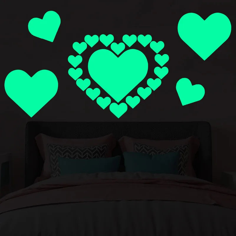 Glow in the Dark Wall Stickers for Kids Room Decor - Heart & Dot Designs