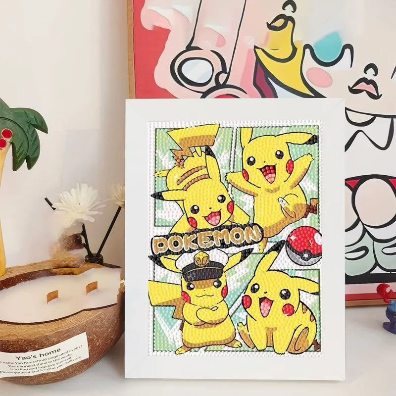 Kids' Cross-Stitch Painting Kit with Frame - DIY Diamond Embroidery Art Gift