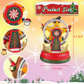 LED Christmas Carousel Decoration Music Box with Lights and Rotating Village Scene