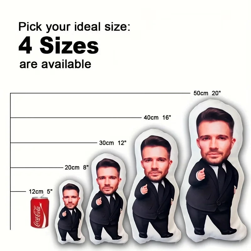 Personalized Custom Doll Pillow - Photo Face Design for Home & Gifts