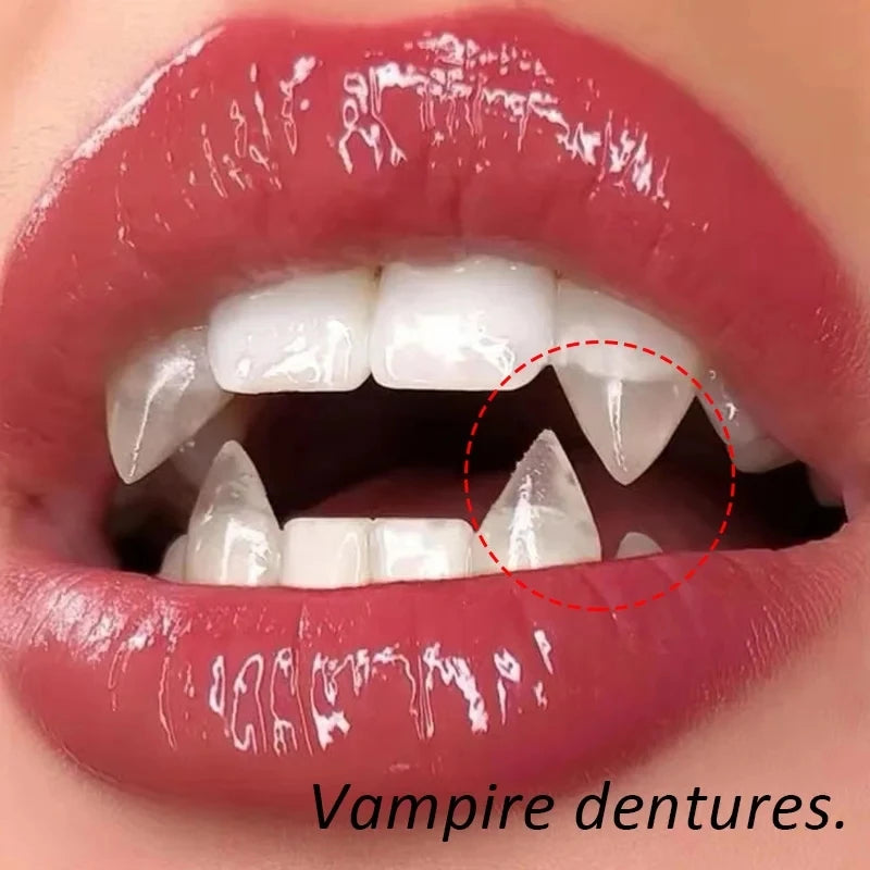 Halloween Vampire Teeth Fangs Dentures Props - Fake Teeth for Costumes & Parties