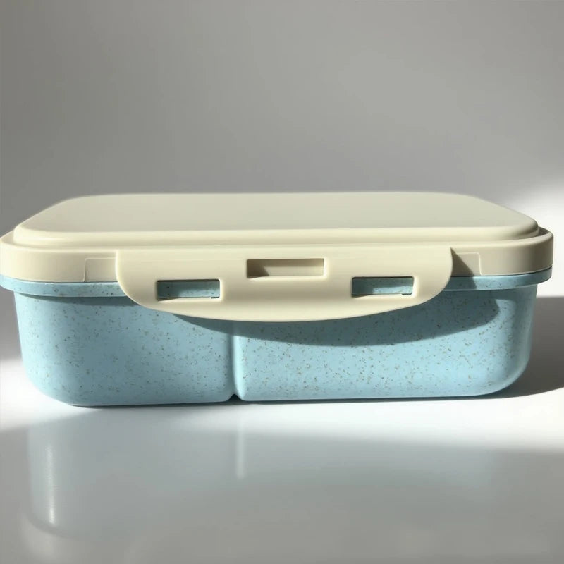 Kids Lunch Box Bento Container with Dinnerware - Cute & Portable Food Storage