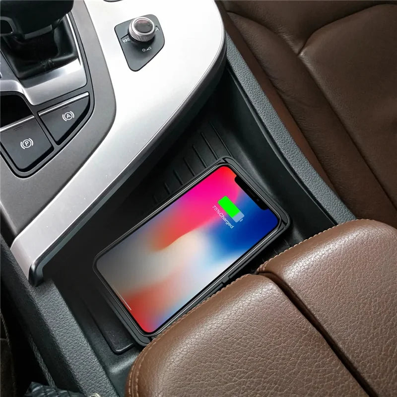 Wireless Car Charger Silicone Pad Stand for iPhone, Samsung, Xiaomi & Huawei
