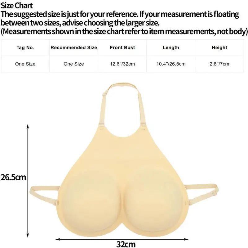 Realistic F Cup Fake Breast Forms for Crossdressing Cosplay Halloween