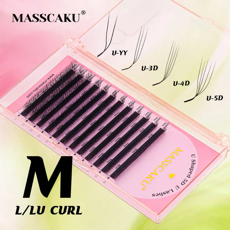 False Eyelash Extensions 3D-5D U Shaped Lashes Soft Natural Makeup Supplies