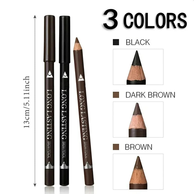 Waterproof Eyebrow Pencil Set for Natural Look - 6 or 12 Pcs