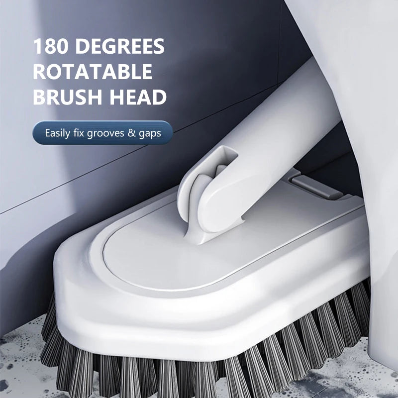 95cm Multi-Functional Bathroom Cleaning Brush with Long Handle - Removable Floor & Tile Scrubber