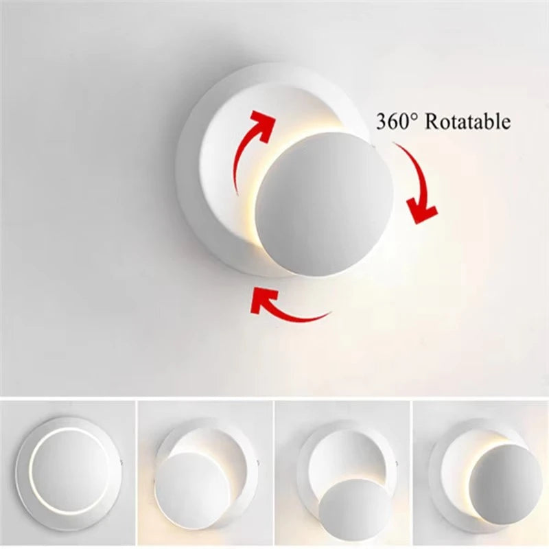 Waterproof Rotatable LED Wall Lamp 5W Adjustable Sconce for Bedroom Living Room
