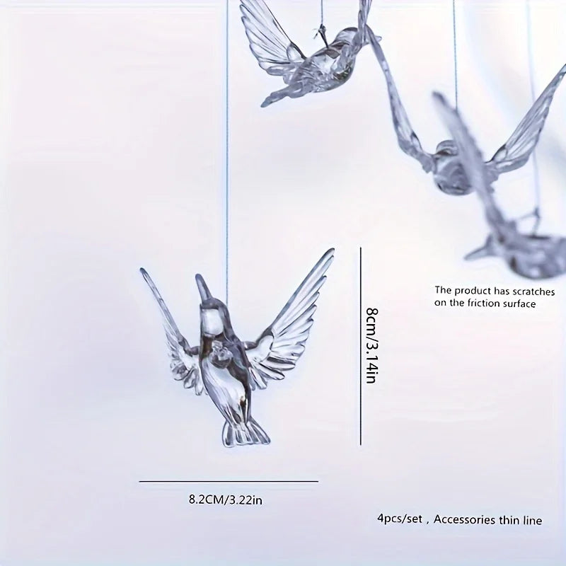 4 Pieces Bird Shaped Ceiling Decorations for Festivals Weddings Parties