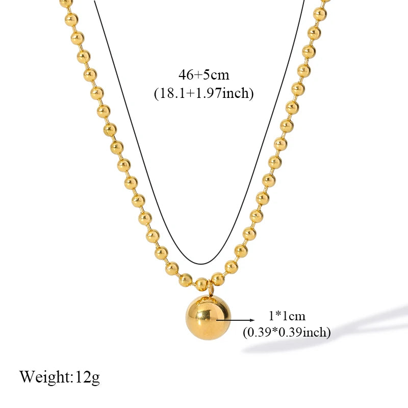 Trendy Waterproof Jewelry Set with Necklace, Bracelet & Earrings for Women