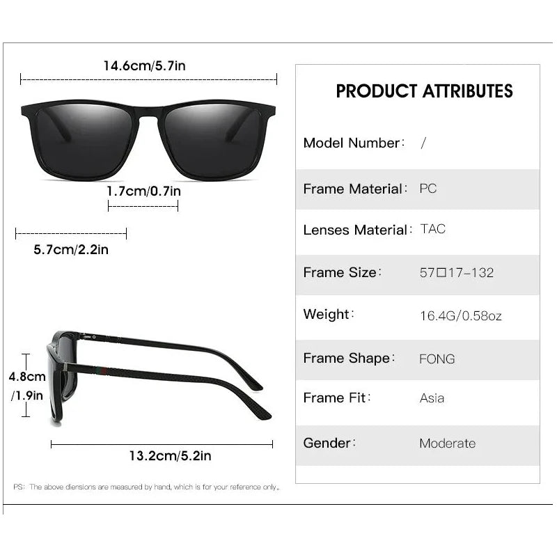Unisex Square Sunglasses UV Protection Driving Glasses Fashionable Outdoor Eyewear