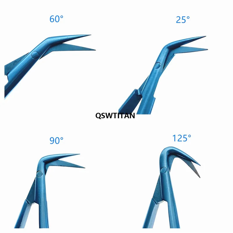 Titanium Microsurgical Micro Scissor Angled Shears for Neurosurgery & Cardiovascular Use