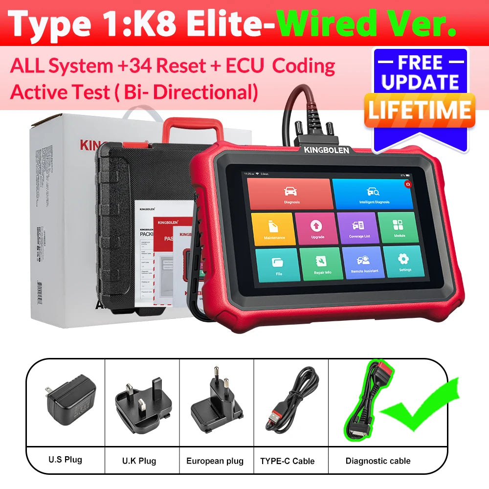 All System Car Diagnostic Scanner with ECU Coding & Lifetime Updates