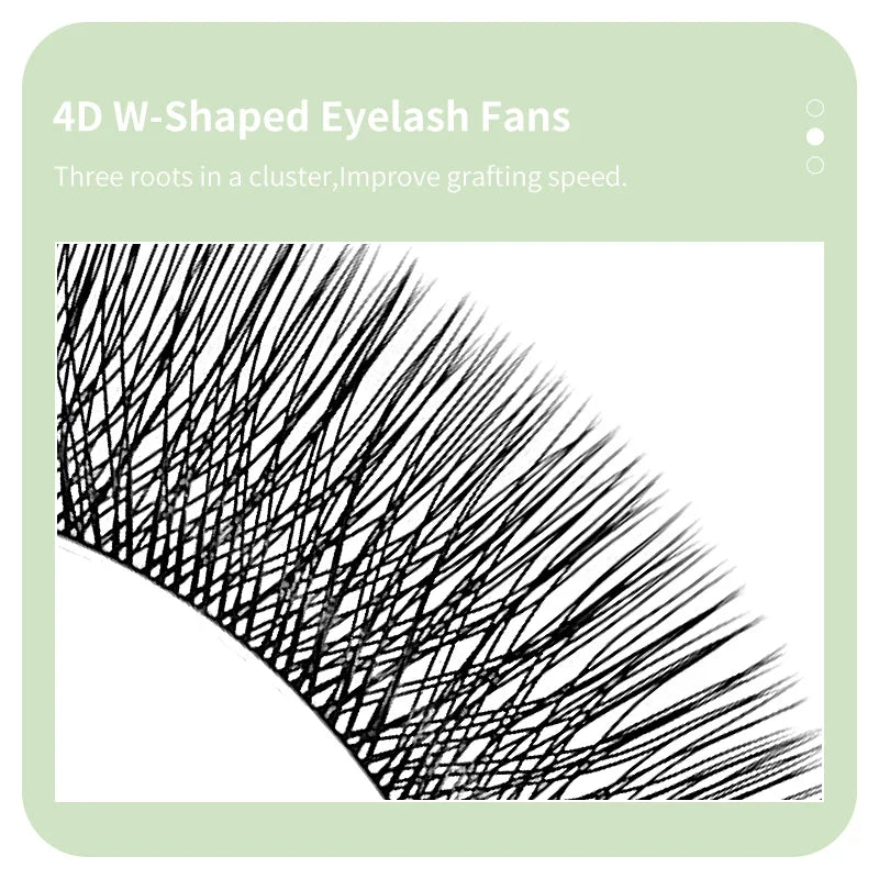 False Eyelash Extension Fans W-Shaped 4D 8D Natural Soft Fake Lashes - Multiple Variants