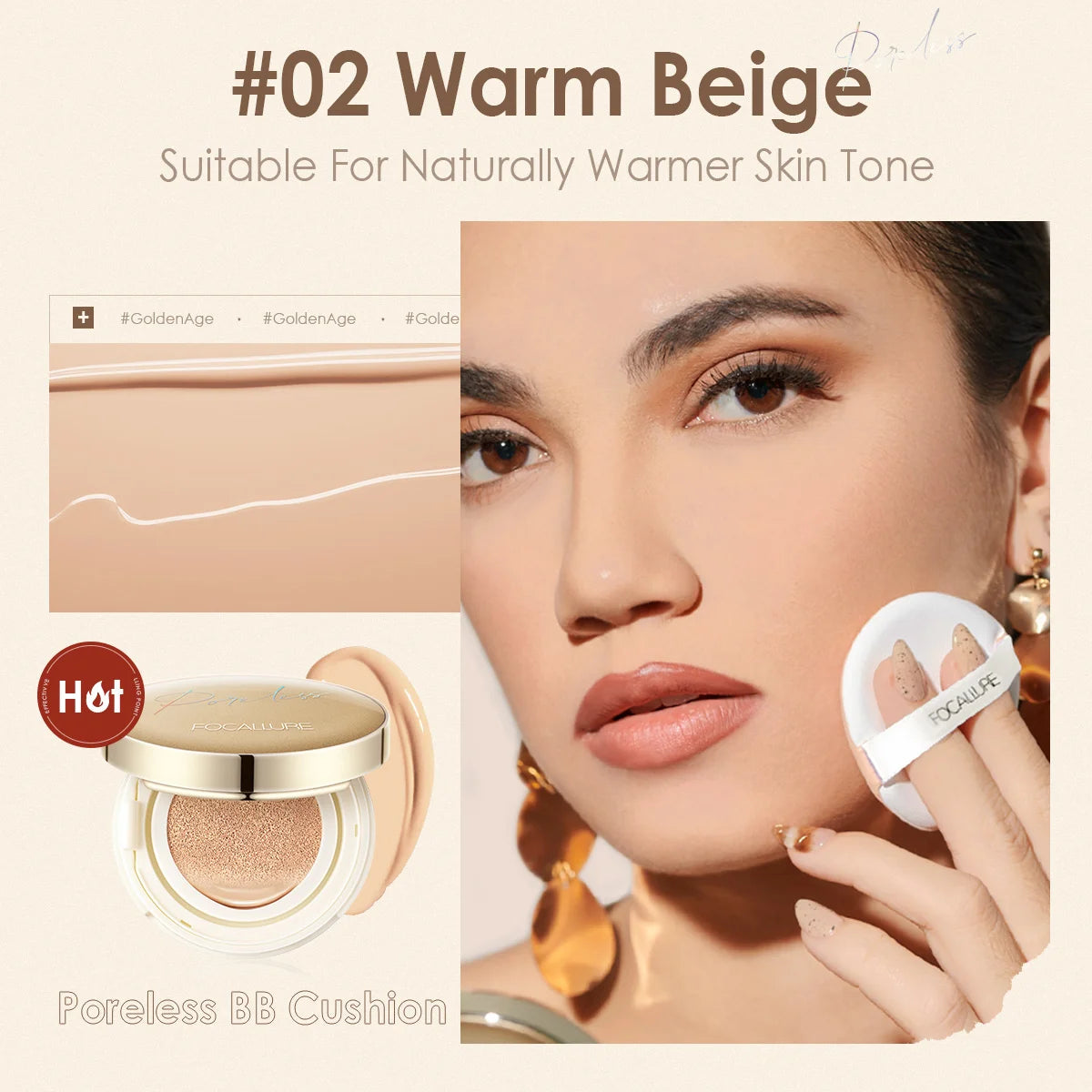 Waterproof Matte Foundation with Poreless Coverage - Full Face Makeup Cream